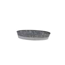 CONEY ISL GALVANISED OVAL TRAY DIPPED WHITE 27X19