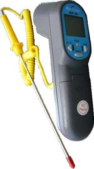 BLUE GIZMO THERMOMETER INFRARED w/ PROBE -32 TO +535