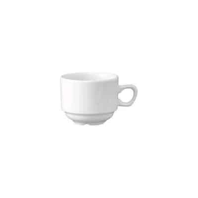 CHURCHILL WHITE HOLLOWARE STACKABLE TEA CUP-210ml